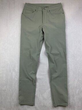 Lululemon Men 29 Green Chino ABC Slim-Fit 5 Pocket Pant Warpstreme Tapered 28x30